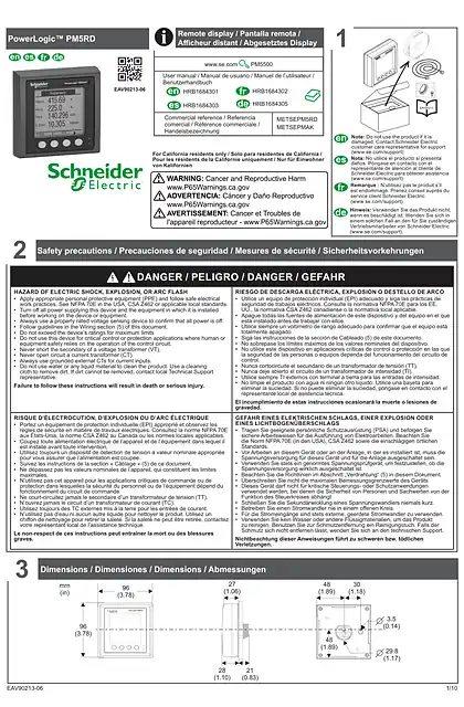 schneider施耐德PowerLogic™ PM5RD - 说明书
